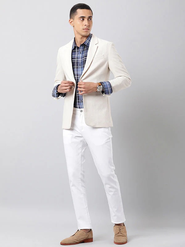 Indian Terrain Men Checkered Navy Shirt